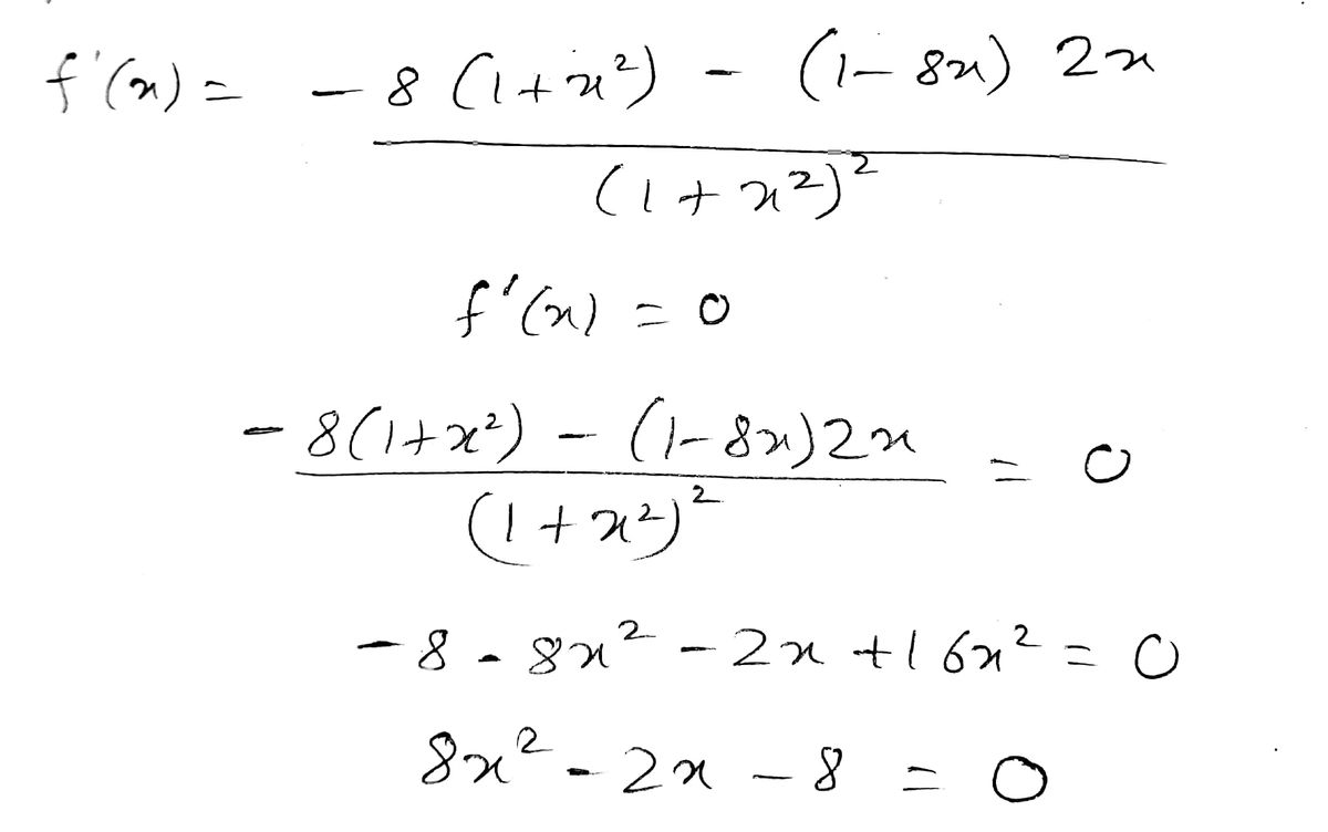 Calculus homework question answer, step 2, image 1